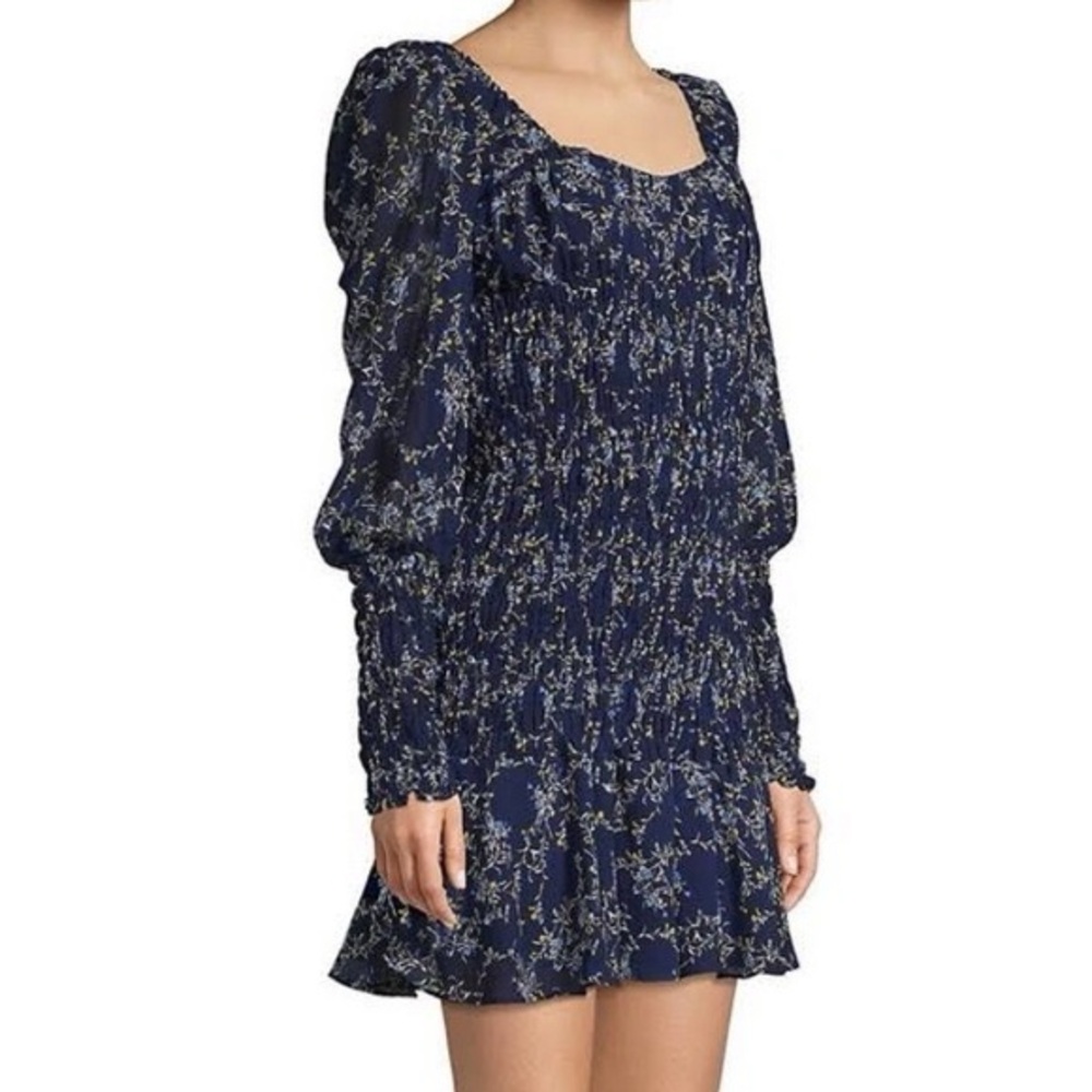 Lea & Viola Long Sleeve Floral Mini Dress Sz L